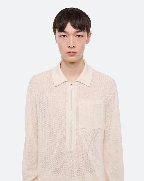 HELMUT LANG LS Zip Polo Mens Apparel